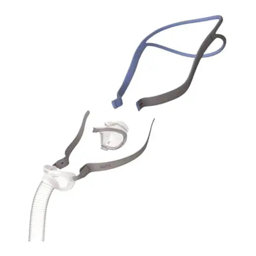 AirFit P10 nasal pillow CPAP mask accessory with tube and headgear straps in various sizes