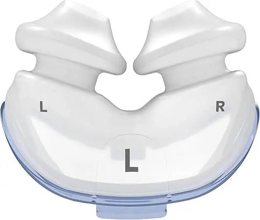 ResMed AirFit P10 nasal pillows in extra small, small, medium, and large sizes for CPAP therapy.