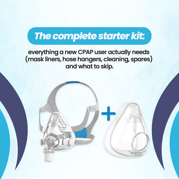 The complete starter kit: everything a new CPAP user actually needs (mask liners, hose hangers, cleaning, spares) and what to skip.