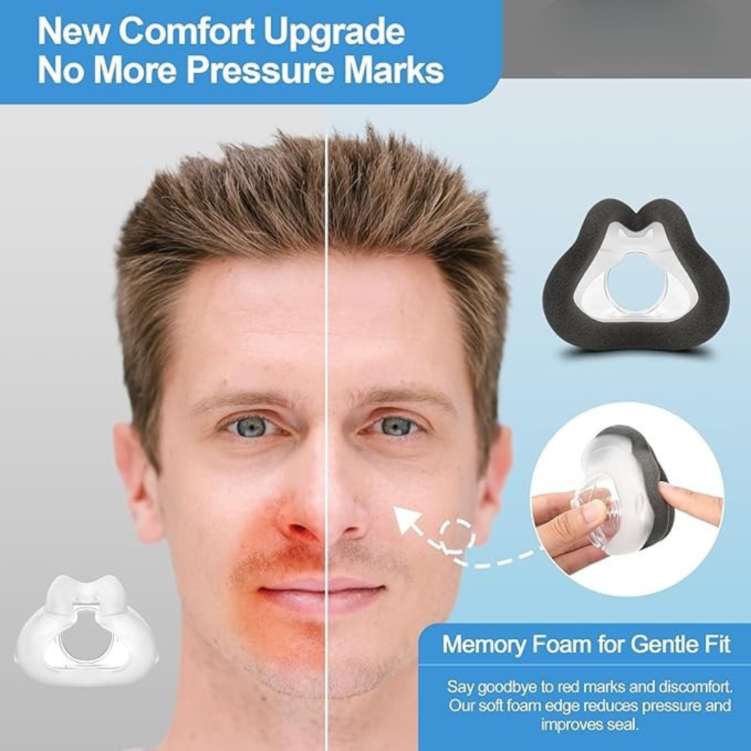 Improved F30 Soft Touch Cushion for AirFit F30 Mask – Ultra Comfortable Memory Foam Full-Face Mask Cushion