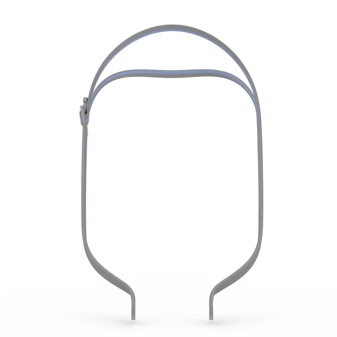 Resmed AirFit N30 QuickFit Headgear in gray with blue highlights, designed for comfort and adjustable fit for CPAP masks.