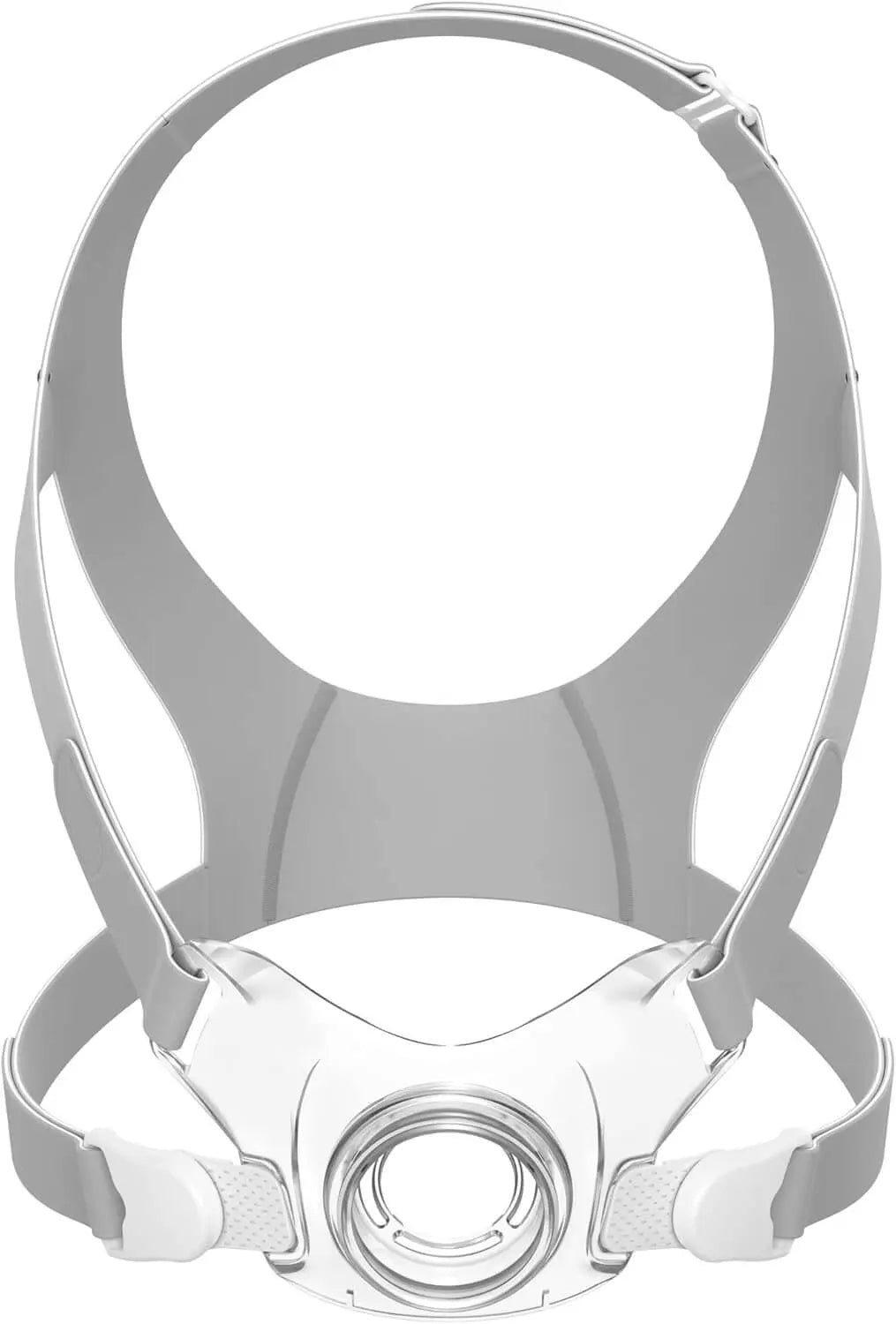 Adjustable headgear for F30 replacement kit, featuring durable frame and quick-release clips for easy usage.