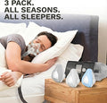 3-Pack Fabric Replacement Mask Cushions for AirFit F20 & AirTouch F20 – Cooling, Velvet & All-Season Kit, CPAP Supplies, Patented Full Face Comfort for Hot & Cold Sleepers - CPAPstudio.co.uk