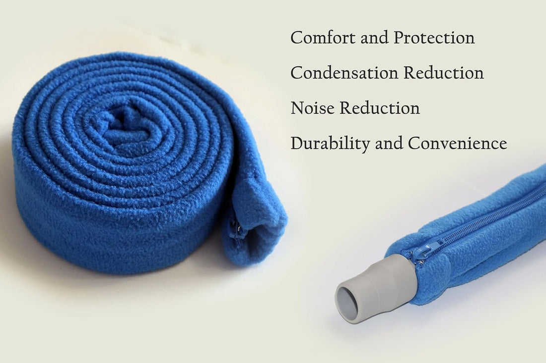 6 Ft CPAP Hose Cover with 2 Holding Clips, Soft Fleece Tubing Wrap Insulator with Zipper, Universal and fit Most CPAP Tubing.