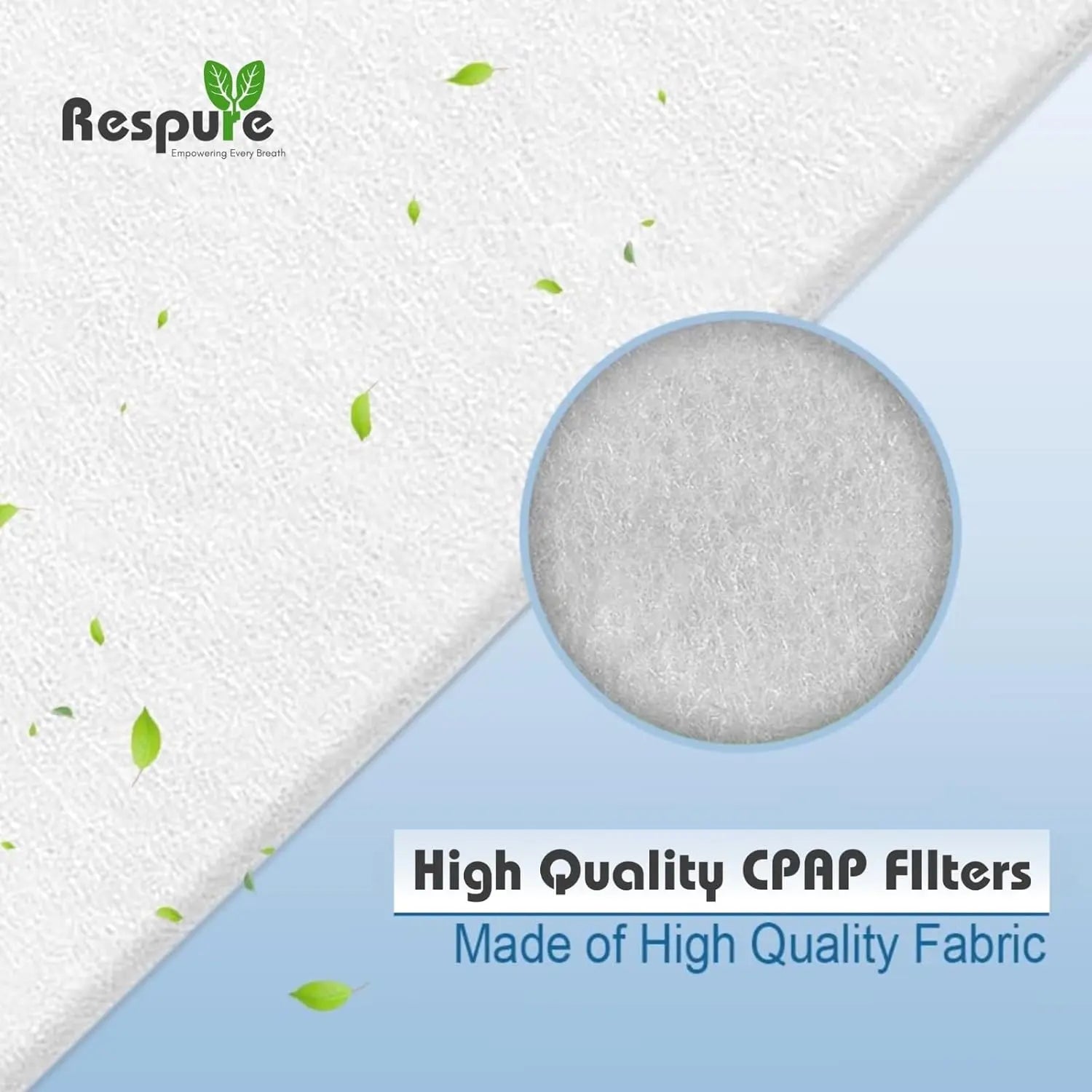 RESPURE CPAP Air Filters Compatible with AirSense, AirCurve 10 & S9 Device, Ultra-Fine Air Filters | Reliable Filtration (60 Filters) Respure