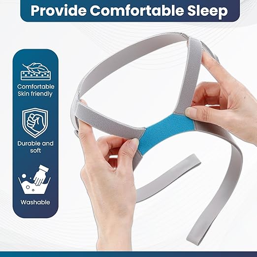 Replacement Headgear Strap for Resmed AirFit F40 Full Face Mask – Adjustable Elastic CPAP Head Strap with 2 Magnetic Clips Standard
