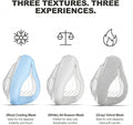 3-Pack Fabric Replacement Mask Cushions for AirFit F20 & AirTouch F20 – Cooling, Velvet & All-Season Kit, CPAP Supplies, Patented Full Face Comfort for Hot & Cold Sleepers - CPAPstudio.co.uk