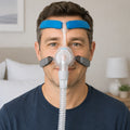 Lowenstein CARA Nasal Mask Worn During CPAP Therapy