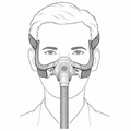 Yuwell BreathWear YN-03 Nasal Mask with Headgear and CPAP Tube