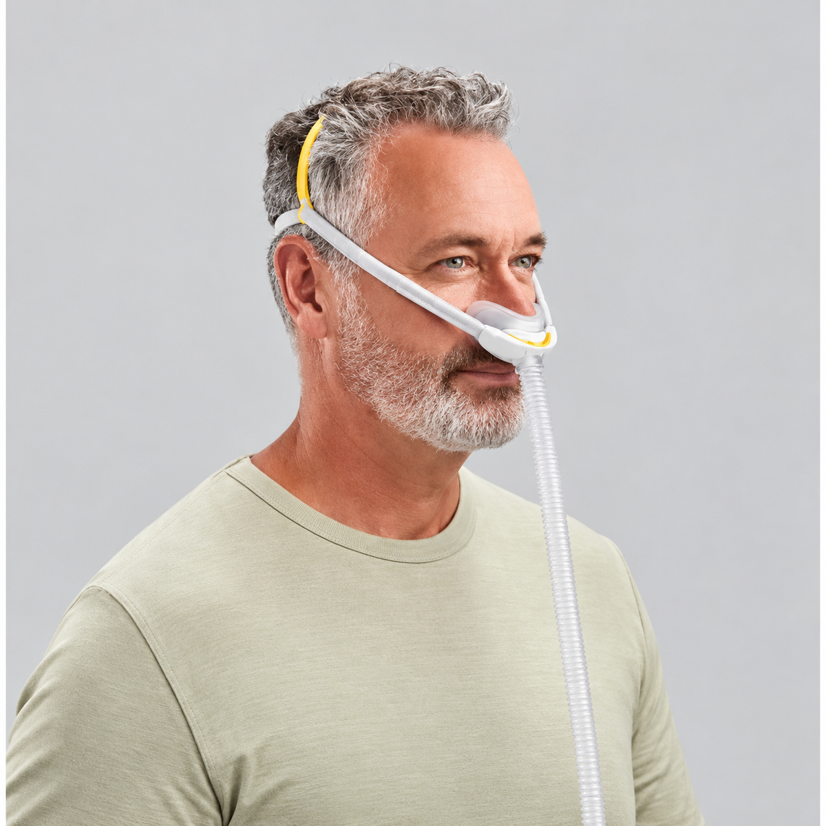 Fisher & Paykel Solo Nasal CPAP Mask Fitted on User