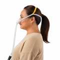 F&P Solo Nasal Pillows CPAP Mask Worn by a Woman