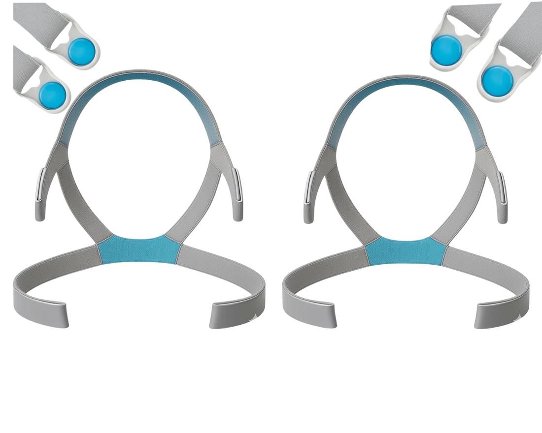Replacement Headgear Strap for Resmed AirFit F40 Full Face Mask – Adjustable Elastic CPAP Head Strap with 2 Magnetic Clips Standard