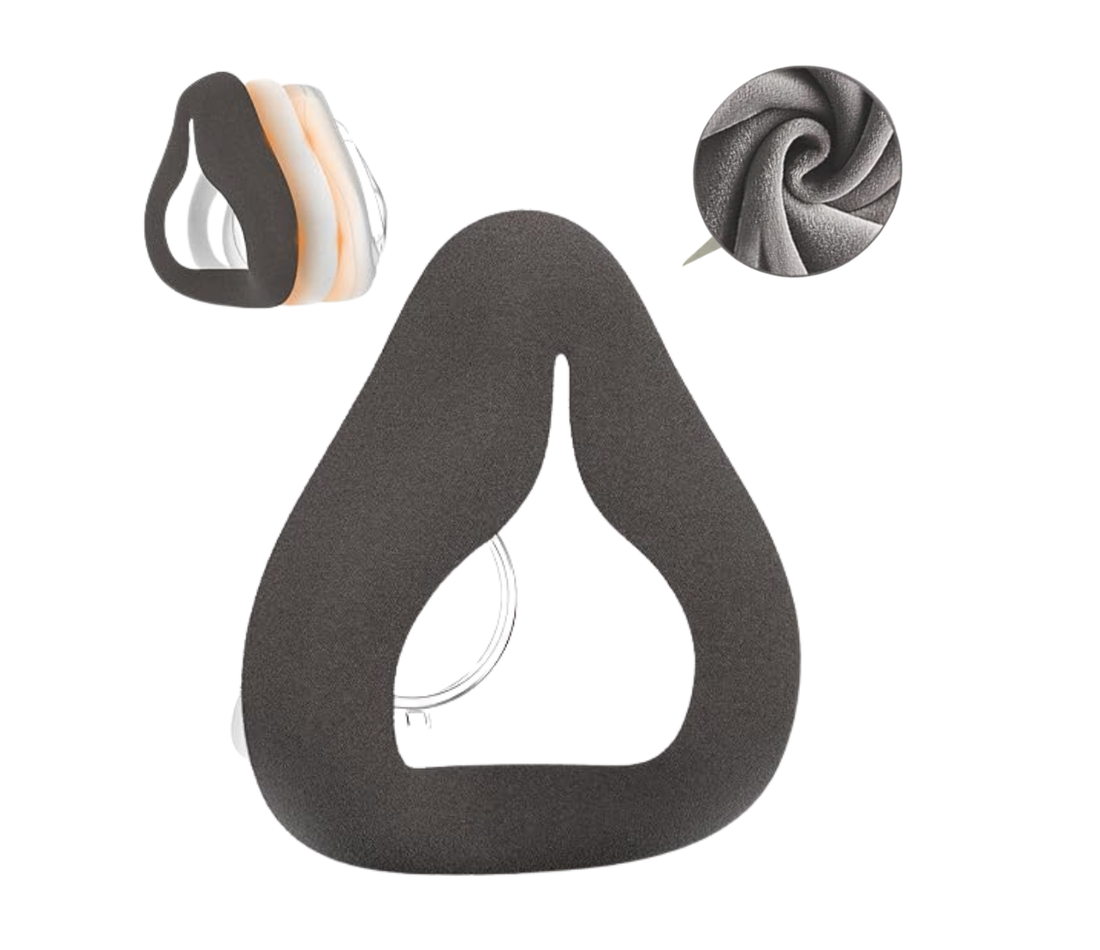 Improved Cushion for Airfit F20 & Airtouch F20 Medium, 3in1 Hybrid Design with Silicone, Sponge and Velvet Fabric, Soft & Warm, Reliable Seal & Perfect Fit for Orignal F20 Full Face CPAP Mask - CPAPstudio.co.uk