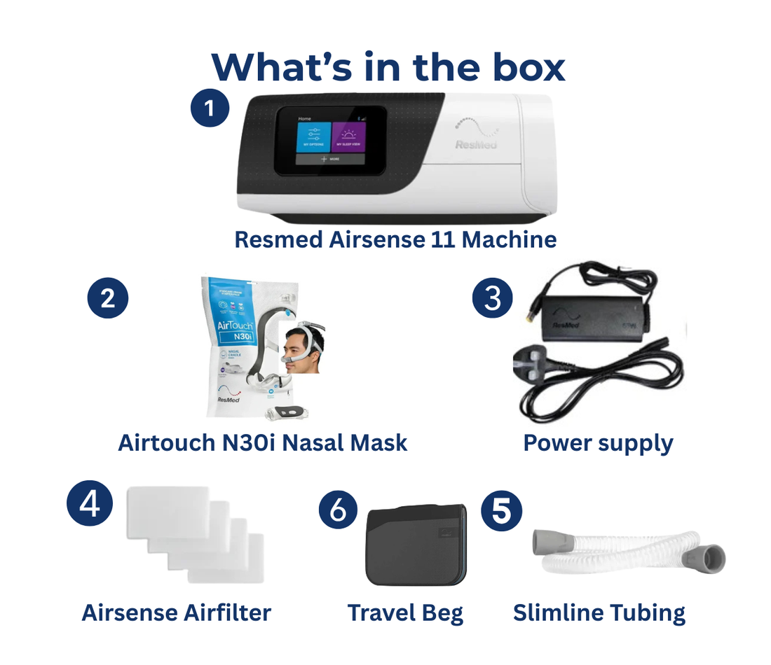 ResMed AirSense 11 Auto CPAP Machine with Airtouch N30i Nasal Mask - CPAPstudio.co.uk