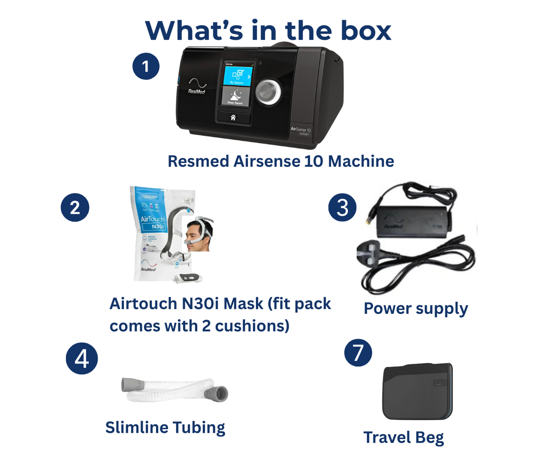 ResMed AirSense 10 AutoSet CPAP Machine with Airtouch N30i Nasal Mask - CPAPstudio.co.uk