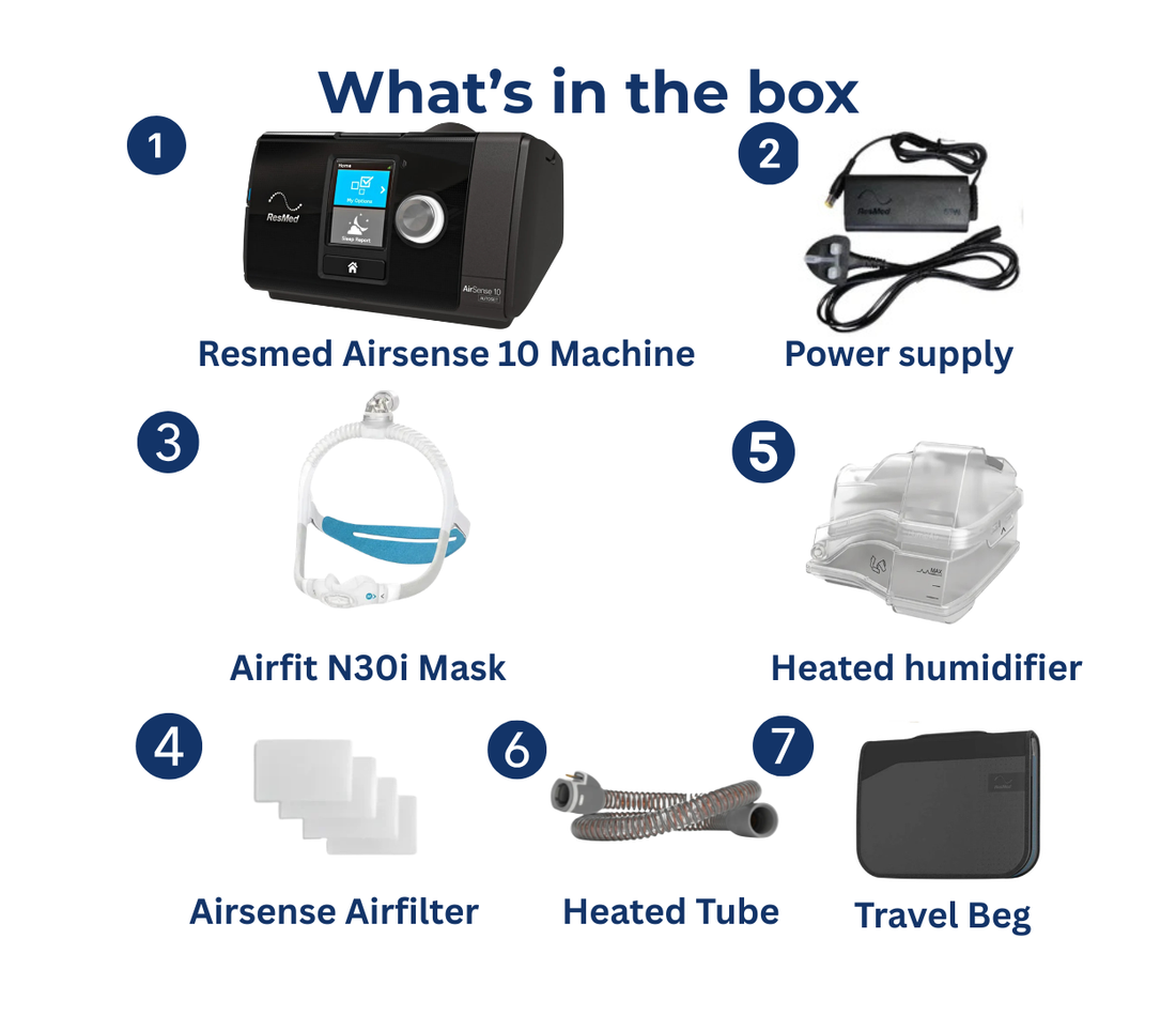 AirSense 10 AutoSet with N30i, Heated Tubing & Humidifier