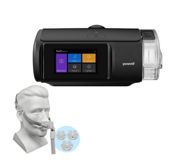 Breathcare III Auto CPAP by Yuwell with BreathWear Nasal Pillow Mask Fit Pack