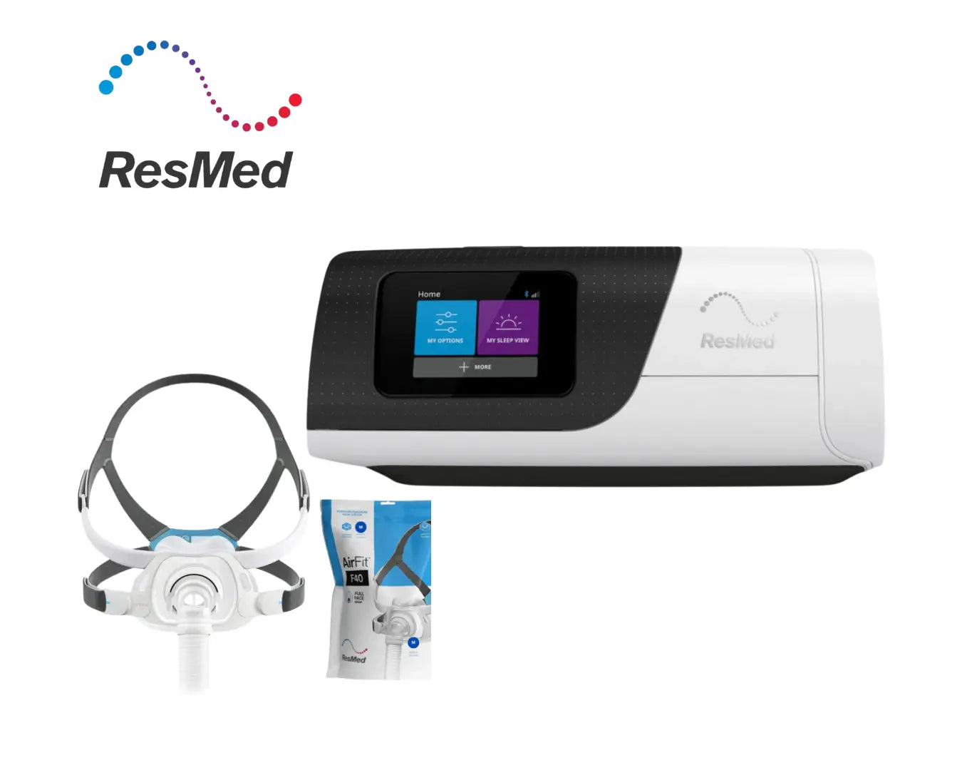 ResMed AirSense 11 Autoset CPAP Machine with Airfit F40 Mask - CPAPstudio.co.uk