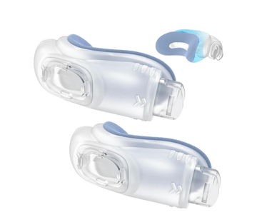 2 Packs Improved Cushion for Airtouch N30i & Airfit N30i, with Soft Fleece Fabric, Warm & Breathable, Quiet Venting Nasal Pillow Mask, Replacement CPAP Supplies, Blue