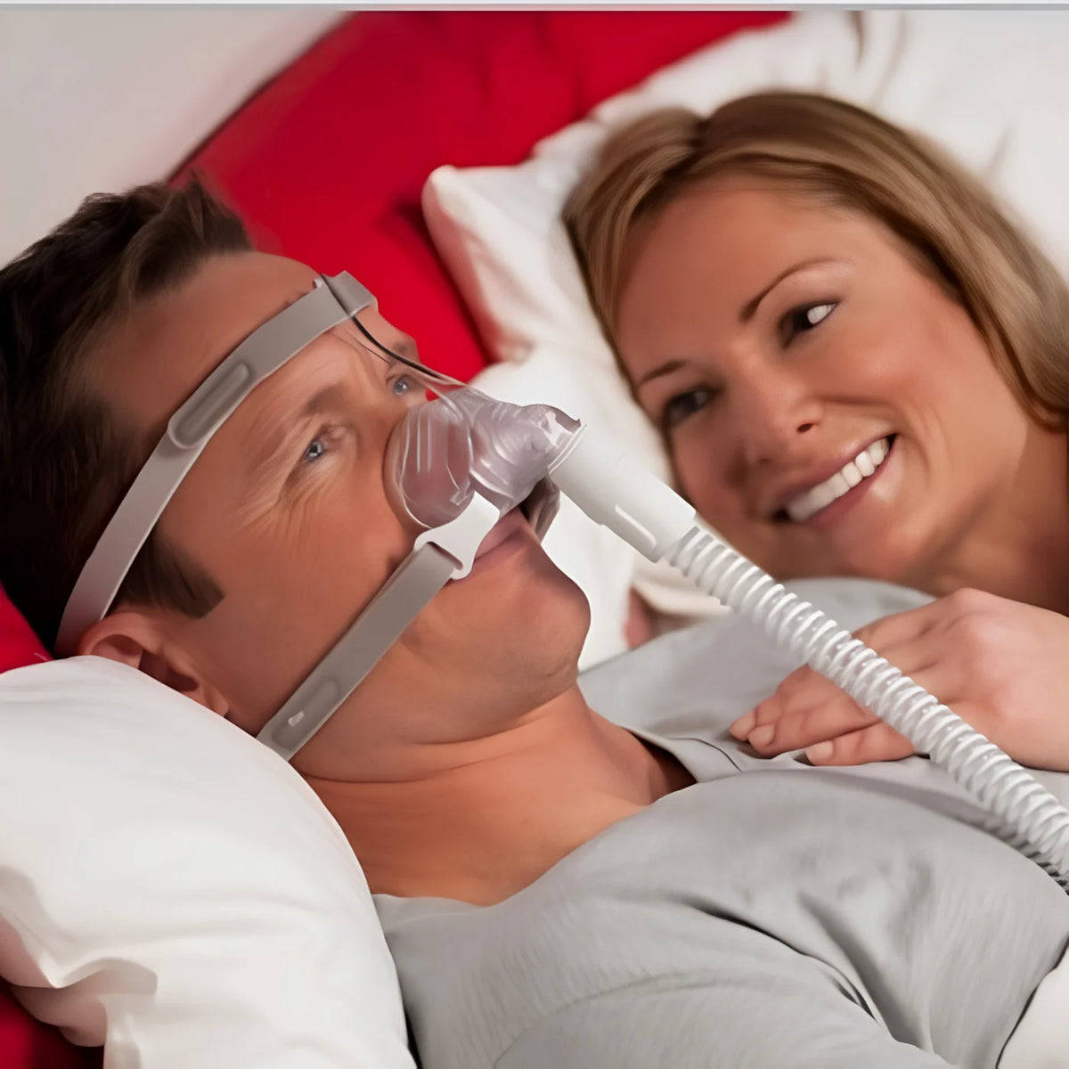 Philips Respironics Pico Nasal CPAP Mask worn during sleep