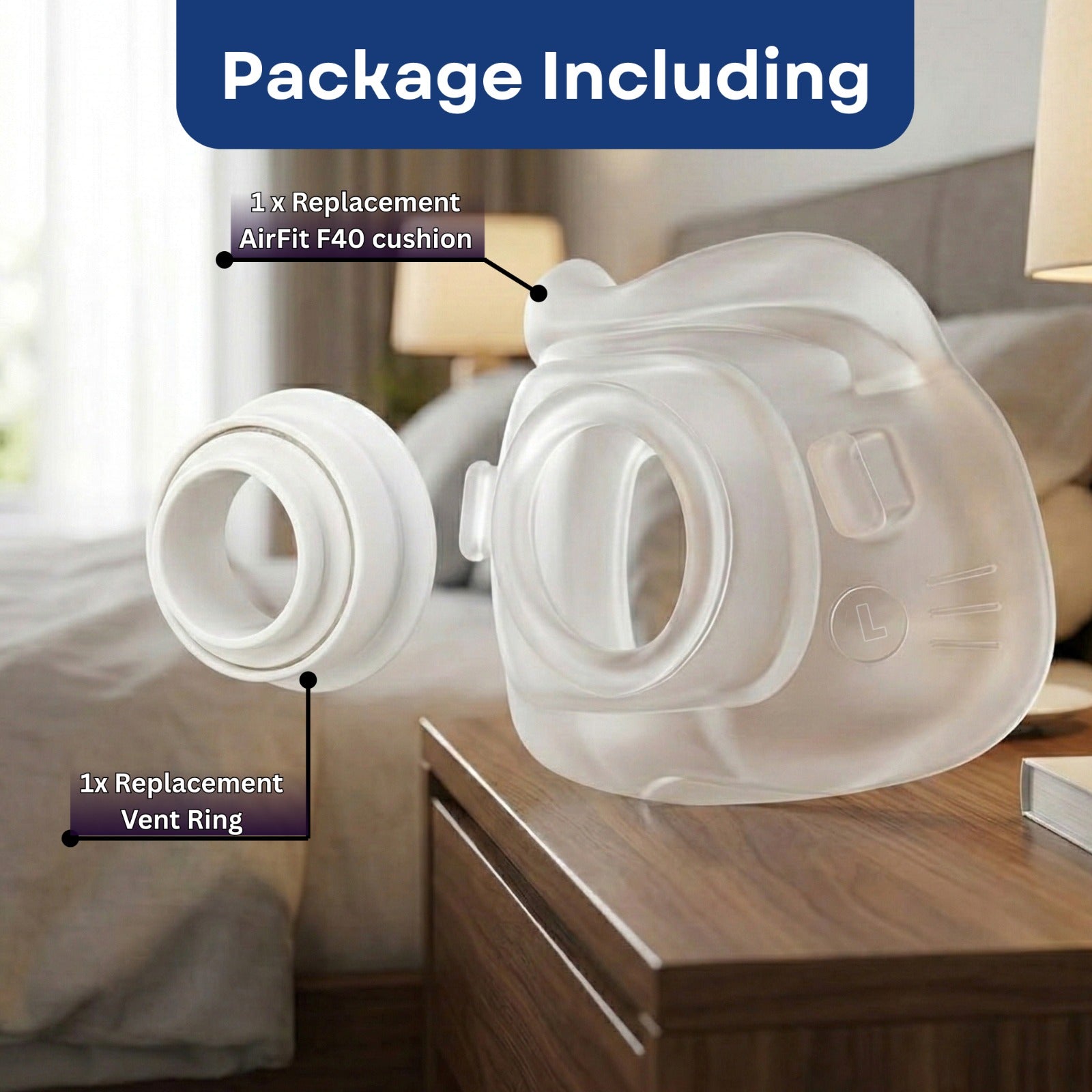 Replacement cushion for Resmed Airfit F40 CPAP Mask Respure