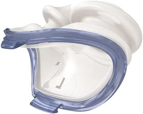 ResMed AirFit P10 nasal pillows in extra small, small, medium, and large sizes for CPAP therapy.